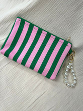 Lade das Bild in den Galerie-Viewer, Kulturtasche Streifen rosa/grün