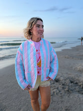 Lade das Bild in den Galerie-Viewer, Jacke Streifen blau/rosa
