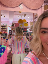 Lade das Bild in den Galerie-Viewer, Bluse Stripes Neon Pink
