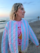 Lade das Bild in den Galerie-Viewer, Jacke Streifen blau/rosa
