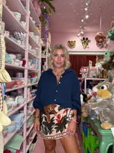 Lade das Bild in den Galerie-Viewer, Musselinbluse Marine

