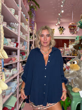 Lade das Bild in den Galerie-Viewer, Musselinbluse Marine
