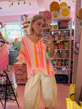 Lade das Bild in den Galerie-Viewer, Bluse Neon Stripe orange
