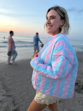 Lade das Bild in den Galerie-Viewer, Jacke Streifen blau/rosa
