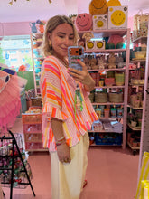 Lade das Bild in den Galerie-Viewer, Bluse Neon Stripe orange
